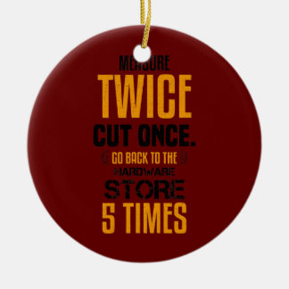 2回おもしろいの大工ジョイナー木工の測定 セラミックオーナメント