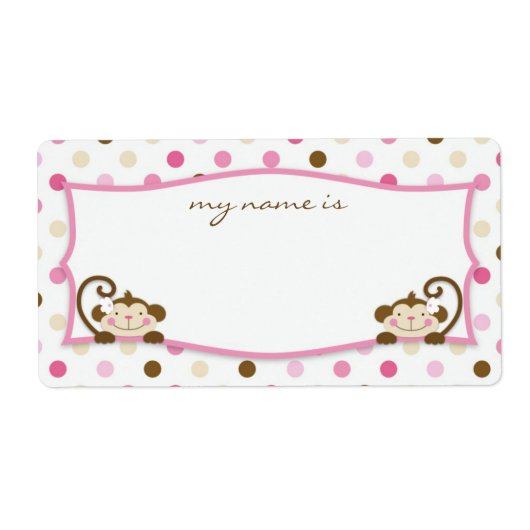 2回のおもしろいGIRLS名タグ ラベル (正面)