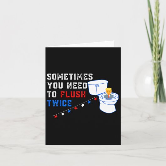 2回のアンチ切り株をフラッシュするおもしろい必要がある カード (正面)