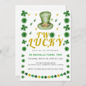 2回のラッキーシャーロック誕生日パーティーへの招待 招待状 (正面/裏面)