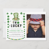 2回のラッキーシャーロック誕生日パーティーへの招待 招待状 (正面)