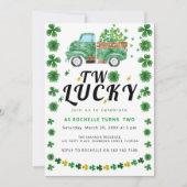 2回のラッキーシャーロック誕生日パーティーへの招待 招待状 (正面)