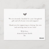 2回の愛、双子のベビー誕生の発表カード ポストカード (裏面)