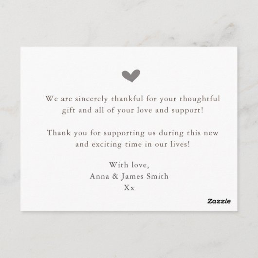 2回の愛、双子のベビー誕生の発表カード ポストカード (裏面)