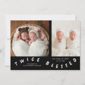 2回の賛美タイポグラフィ黒生誕発表 案内状 (正面)