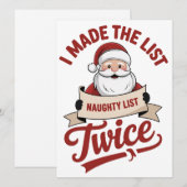 2回やんちゃリスト作ったよ クリスマス サンタ (正面/裏面)