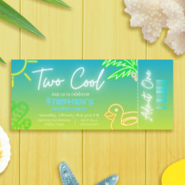 2回クールの誕生日チケット招待状 招待状