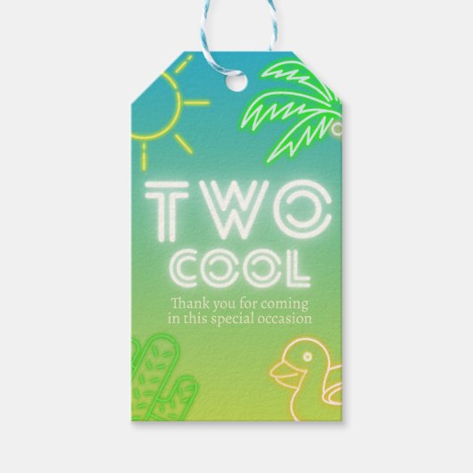 2回クールの誕生日メッセージカード ギフトタグ (正面)