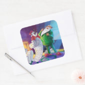 2回サンタでチェック スクエアシール (封筒)