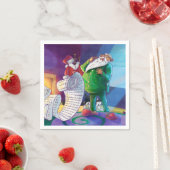 2回サンタでチェック スタンダードカクテルナプキン (インサイチュ)