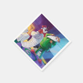 2回サンタでチェック スタンダードカクテルナプキン (角)