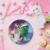 2回チェック絵画する ペーパープレート (パーティー)