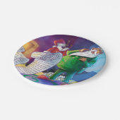 2回チェック絵画する ペーパープレート (アングル)