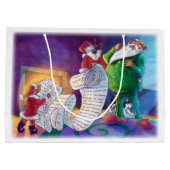 2回チェック絵画する ラージペーパーバッグ (裏面)