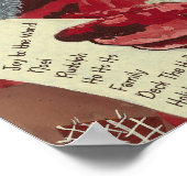 2回チェック – クラシック Santa ポスター (角)