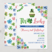 2回ラッキーサンパトリックの日2回目の誕生日 招待状 (正面/裏面)