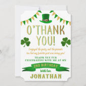 2回ラッキー聖パトリックの日2回目の誕生日 サンキューカード (正面)