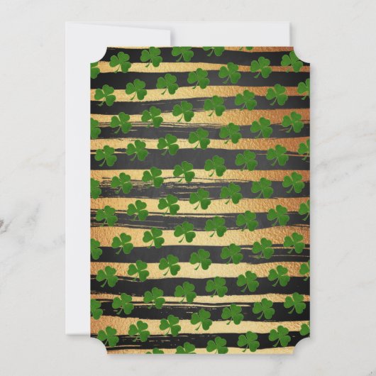 2回ラッキー聖パトリックの日2回目の誕生日 招待状 (裏面)