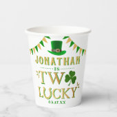 2回ラッキー聖パトリックの日2回目の誕生日 紙コップ (正面)