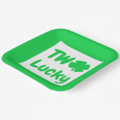 2回ラッキー・セント・パトリックの日2回目の誕生日 ペーパープレート (傾斜あり)