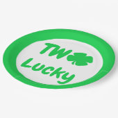 2回ラッキー・セント・パトリックの日2回目の誕生日 ペーパープレート (アングル)