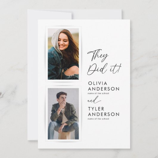 2回卒業写真のお知らせ 案内状 (正面)