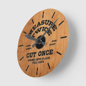 2回測定IV – 木材 ラウンド壁時計 (傾斜)