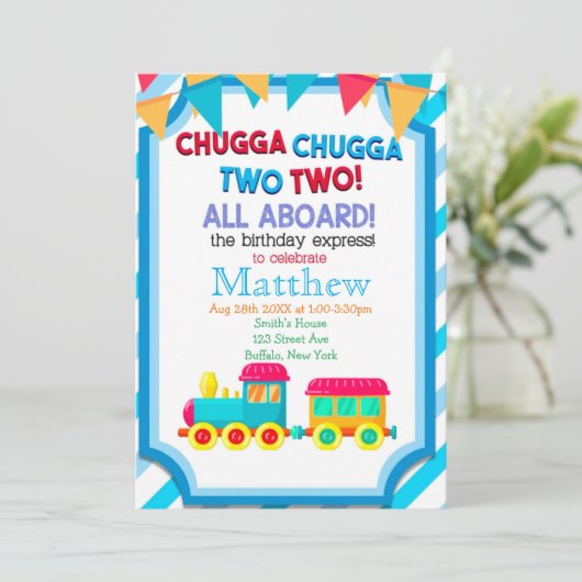 2回目のカラフル誕生日パーティの招待状のトレーニング (スタンド正面)