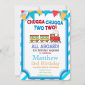 2回目のカラフル誕生日パーティの招待状のトレーニング (正面)