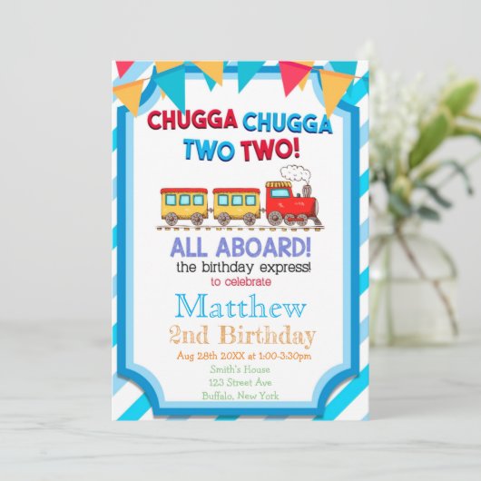 2回目のカラフル誕生日パーティの招待状のトレーニング (スタンド正面)