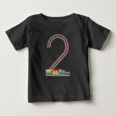 2回目のバースデートレイン2歳の男の子の子供のギフト ベビーTシャツ (正面)
