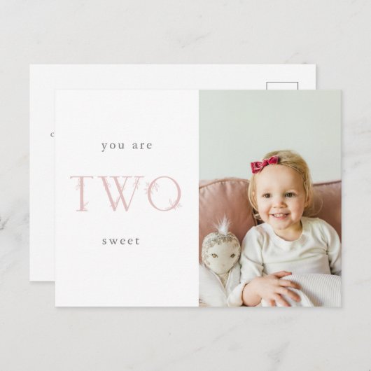 2回目のバースデー感謝していタのポストカード ポストカード (正面/裏面)