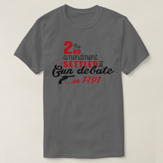 2回目の修正案は銃論争を真っ暗にした Tシャツ (デザイン正面)