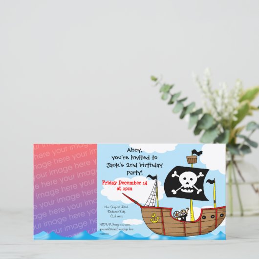 2回目の海賊バースデーボーイパーティの招待状 (スタンド正面)