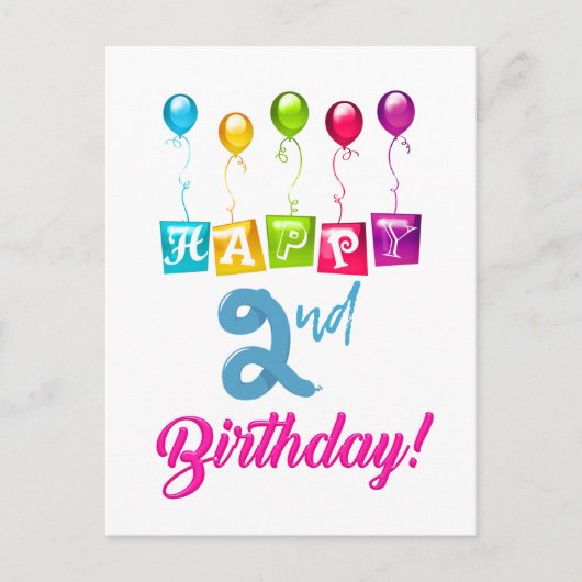 2回目の誕生日おめでとう ポストカード (正面)