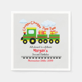 2回目の誕生日かわいいカラフルプレゼント連れ スタンダードカクテルナプキン