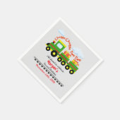 2回目の誕生日かわいいカラフルプレゼント連れ スタンダードカクテルナプキン (角)