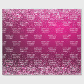 2回目の誕生日かわいいガーリーピンクシンプルの女のモダン子 ラッピングペーパー (フラット)