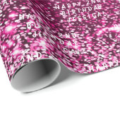 2回目の誕生日かわいいガーリーピンクシンプルの女のモダン子 ラッピングペーパー (ロールコーナー)