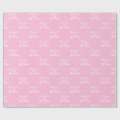 2回目の誕生日かわいいガーリーピンクシンプルの女の子2 ラッピングペーパー (フラット)