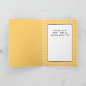 2回目の誕生日かわいいマンガ子供へーおもしろいハリネズミ カード (内部)