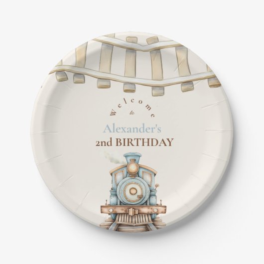 2回目の誕生日のトレーニング ペーパープレート (正面)