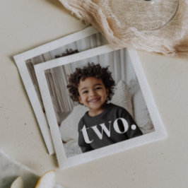 2回目の誕生日の写真 – 2 スタンダードカクテルナプキン