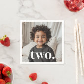 2回目の誕生日の写真 – 2 スタンダードカクテルナプキン (インサイチュ)