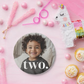 2回目の誕生日の写真 – 2 ペーパープレート (パーティー)