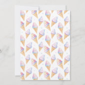 2回目の誕生日の招待アイスクリーム 招待状 (裏面)