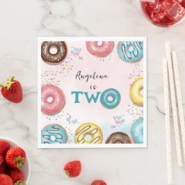 2回目の誕生日の紙ナプキン。 スタンダードランチョンナプキン