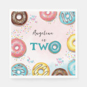 2回目の誕生日の紙ナプキン。 スタンダードランチョンナプキン (正面)