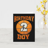2回目の誕生日の衣装ボーイバスケットボール第2年 カード (黄色い花)