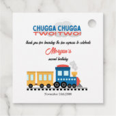 2回目の誕生日カラフル漫画列車 フェイバータグ (裏面)